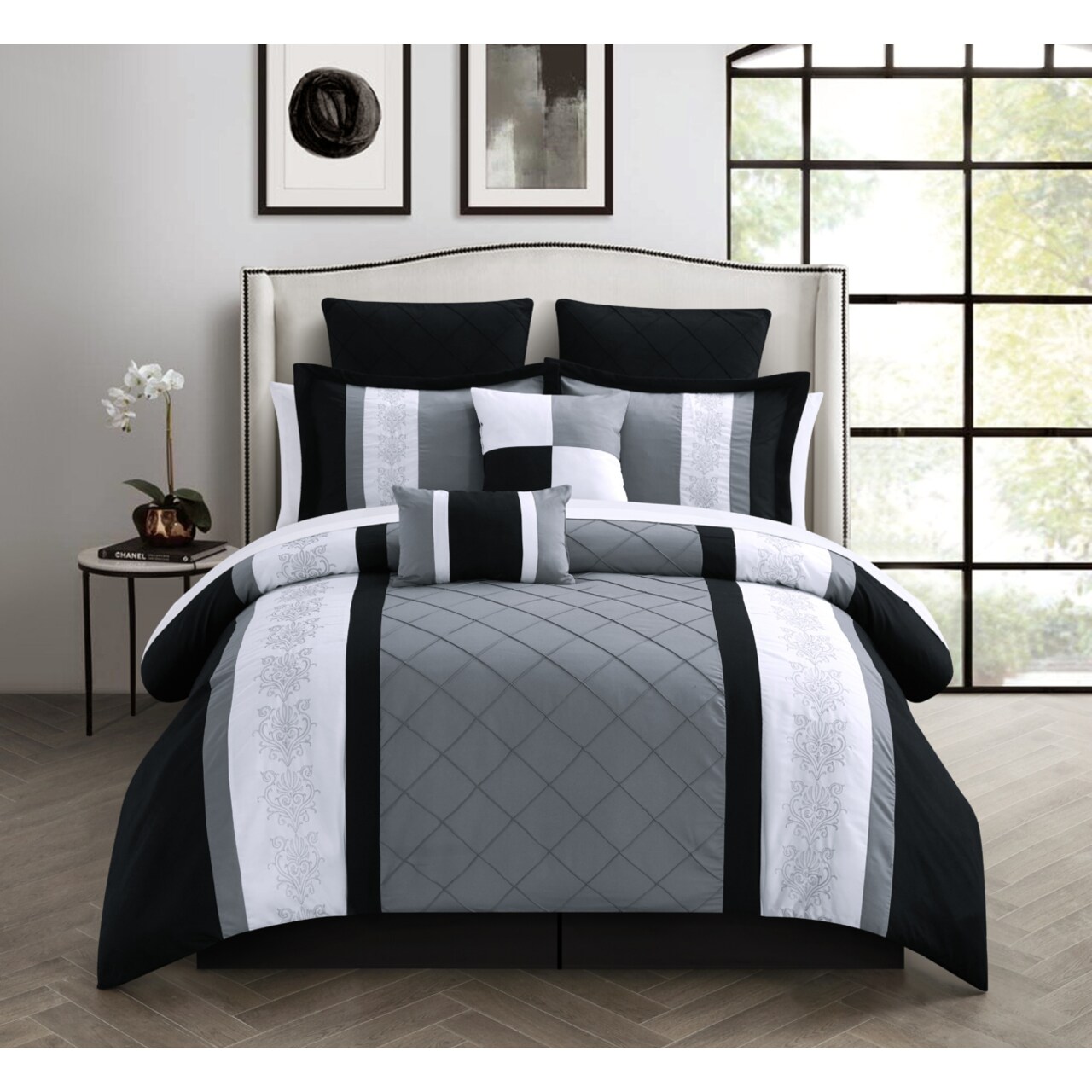 Chic Home Livingston Oversized and Overfilled Comforter Set (8-Piece)